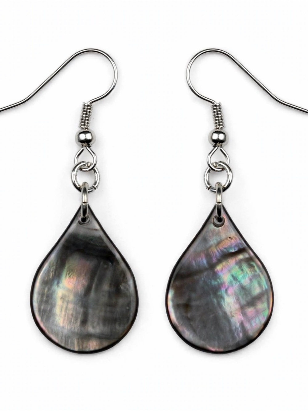Your earrings are Teardrop Black Lip Shell Dangle Earrings